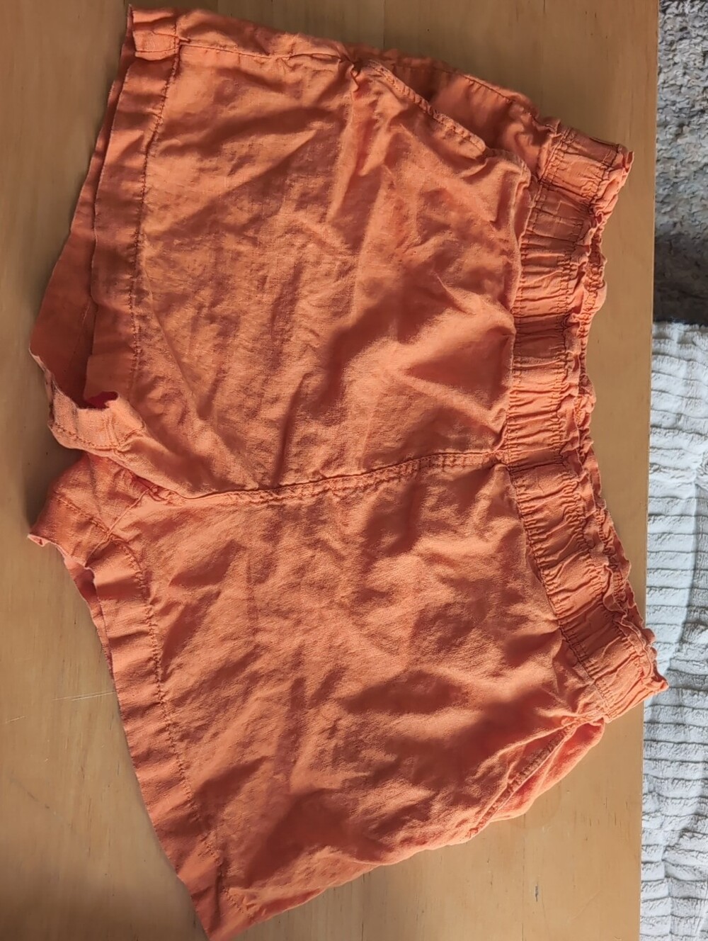 Summery Orange Linen Shorts